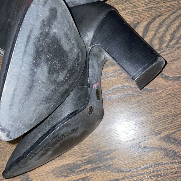 Chinese Laundry Kristin Cavallari Ankle Boots 9.5 Zip Chunky Heel‎ Pointed Toe - Picture 10 of 11